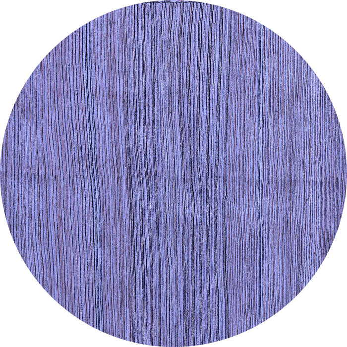 Round Machine Washable Oriental Blue Modern Rug, wshabs5280blu