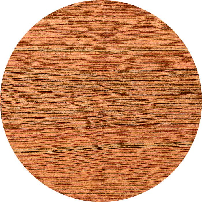 Round Oriental Orange Modern Rug, abs5280org
