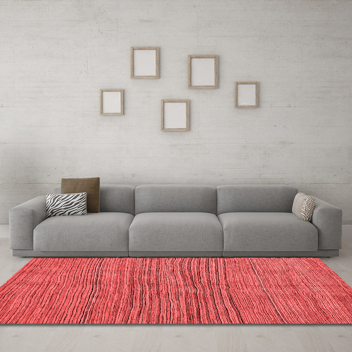 Modern Red Washable Rugs