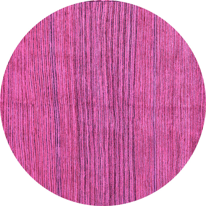 Round Oriental Pink Modern Rug, abs5280pnk