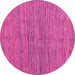 Round Oriental Pink Modern Rug, abs5280pnk