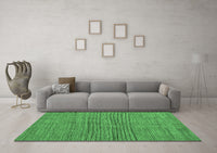 Machine Washable Oriental Emerald Green Modern Rug, wshabs5280emgrn