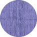 Round Oriental Blue Modern Rug, abs5280blu