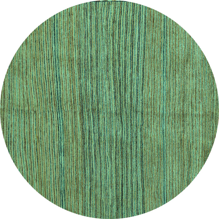 Round Oriental Turquoise Modern Rug, abs5280turq