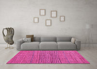 Machine Washable Oriental Pink Modern Rug, wshabs5280pnk