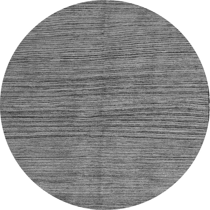 Round Machine Washable Oriental Gray Modern Rug, wshabs5280gry