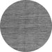 Round Oriental Gray Modern Rug, abs5280gry