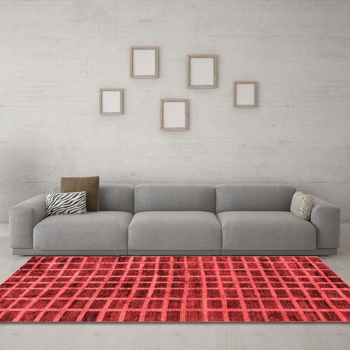 Modern Red Washable Rugs