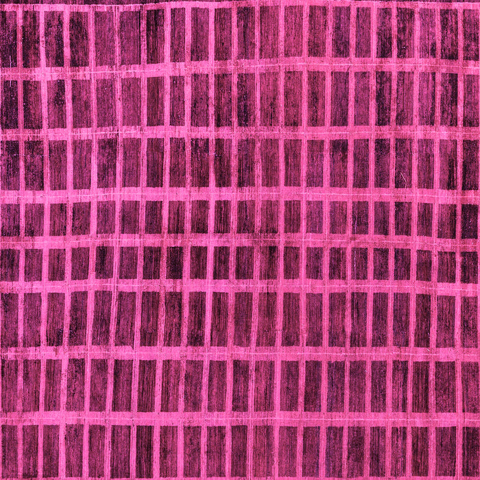 Square Machine Washable Oriental Pink Modern Rug, wshabs5281pnk