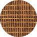 Round Oriental Brown Modern Rug, abs5281brn