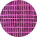 Round Oriental Purple Modern Rug, abs5281pur