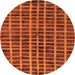 Round Oriental Orange Modern Rug, abs5281org