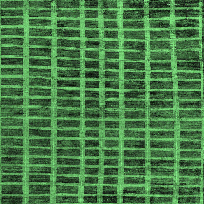 Square Machine Washable Oriental Emerald Green Modern Area Rugs, wshabs5281emgrn
