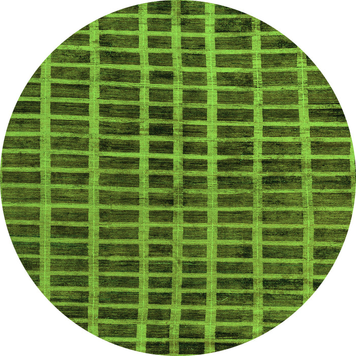 Round Oriental Green Modern Rug, abs5281grn