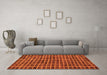 Machine Washable Oriental Orange Modern Area Rugs in a Living Room, wshabs5281org