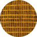 Round Oriental Yellow Modern Rug, abs5281yw