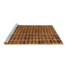 Sideview of Machine Washable Oriental Brown Modern Rug, wshabs5281brn