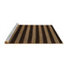 Sideview of Machine Washable Abstract Light Brown Rug, wshabs5282