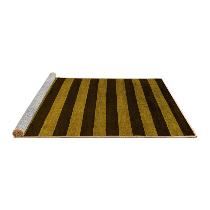 Sideview of Machine Washable Abstract Yellow Modern Rug, wshabs5282yw