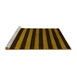 Sideview of Machine Washable Abstract Yellow Modern Rug, wshabs5282yw