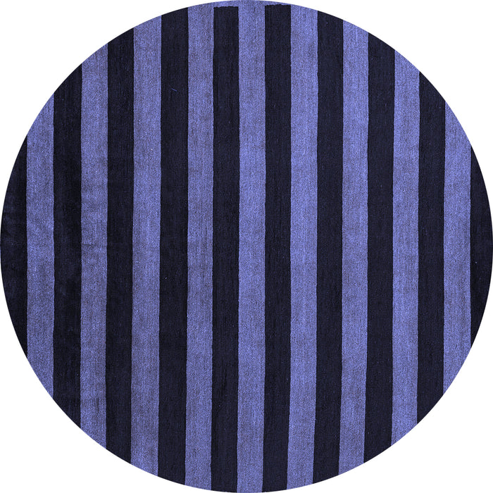 Round Abstract Blue Modern Rug, abs5282blu