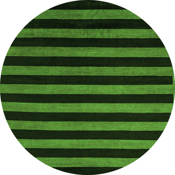 Round Abstract Green Modern Rug, abs5282grn