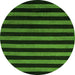 Round Abstract Green Modern Rug, abs5282grn