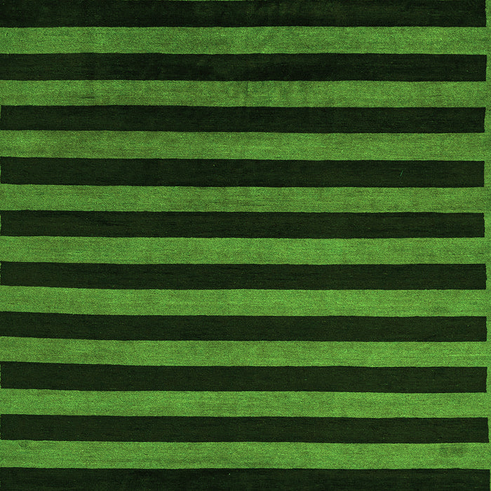 Square Machine Washable Abstract Green Modern Area Rugs, wshabs5282grn