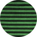 Round Abstract Emerald Green Modern Rug, abs5282emgrn