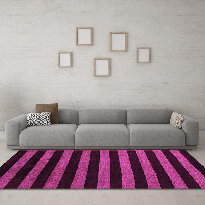 Machine Washable Abstract Pink Modern Rug in a Living Room, wshabs5282pnk