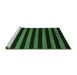 Sideview of Machine Washable Abstract Emerald Green Modern Area Rugs, wshabs5282emgrn