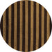 Round Machine Washable Abstract Brown Modern Rug, wshabs5282brn