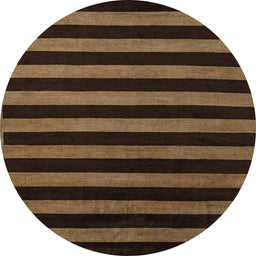 Round Abstract Light Brown Modern Rug, abs5282