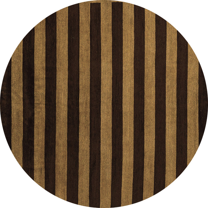 Round Abstract Brown Modern Rug, abs5282brn