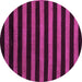 Round Abstract Pink Modern Rug, abs5282pnk