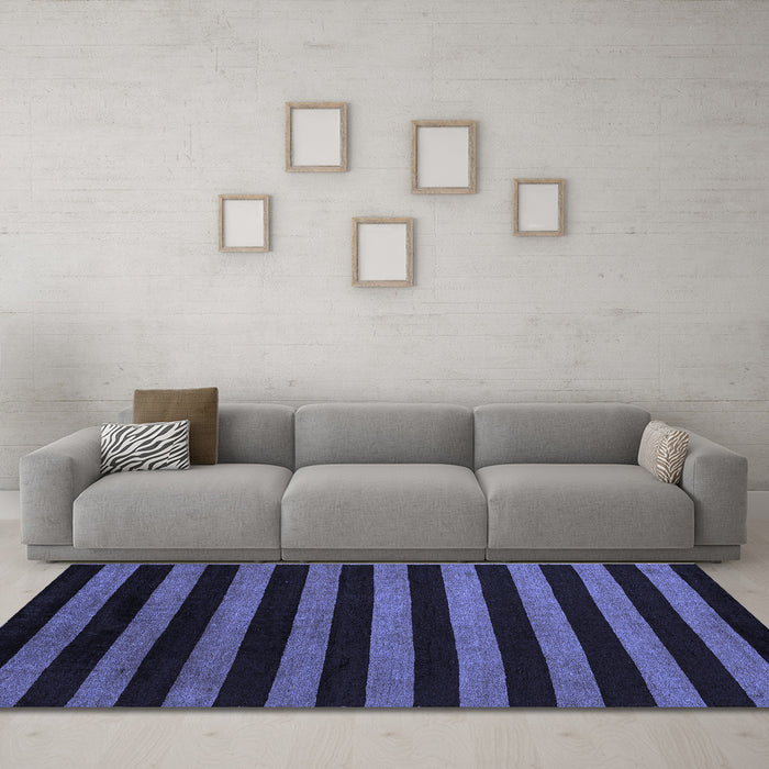 Machine Washable Abstract Blue Modern Rug in a Living Room, wshabs5282blu