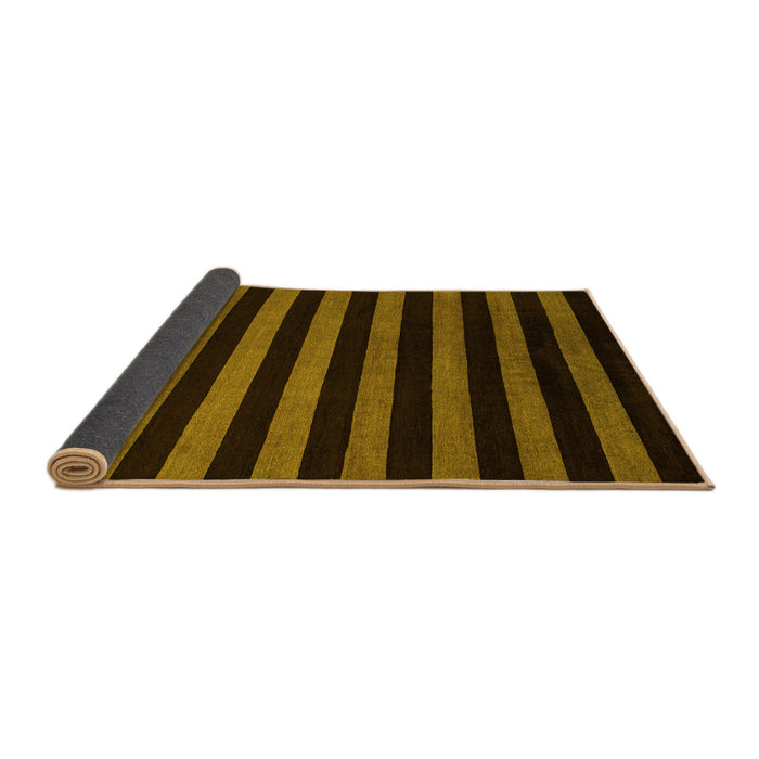 Sideview of Abstract Yellow Modern Rug, abs5282yw