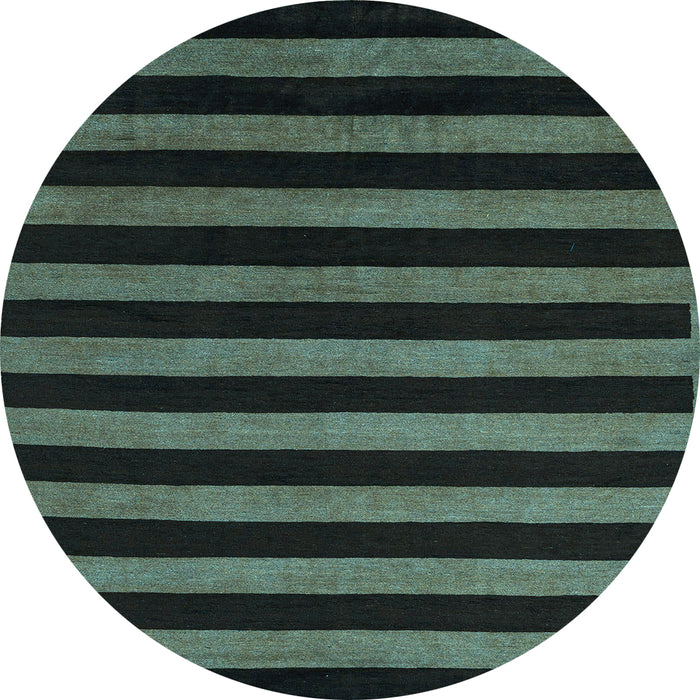 Round Abstract Light Blue Modern Rug, abs5282lblu