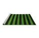 Sideview of Machine Washable Abstract Green Modern Area Rugs, wshabs5282grn