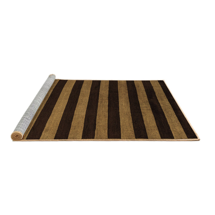 Sideview of Machine Washable Abstract Brown Modern Rug, wshabs5282brn