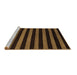 Sideview of Machine Washable Abstract Brown Modern Rug, wshabs5282brn