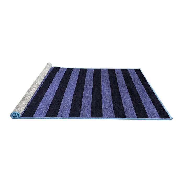 Sideview of Machine Washable Abstract Blue Modern Rug, wshabs5282blu