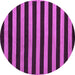 Round Abstract Purple Modern Rug, abs5283pur