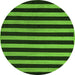 Round Abstract Green Modern Rug, abs5283grn