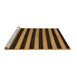 Sideview of Machine Washable Abstract Brown Modern Rug, wshabs5283brn