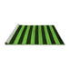 Sideview of Machine Washable Abstract Green Modern Area Rugs, wshabs5283grn