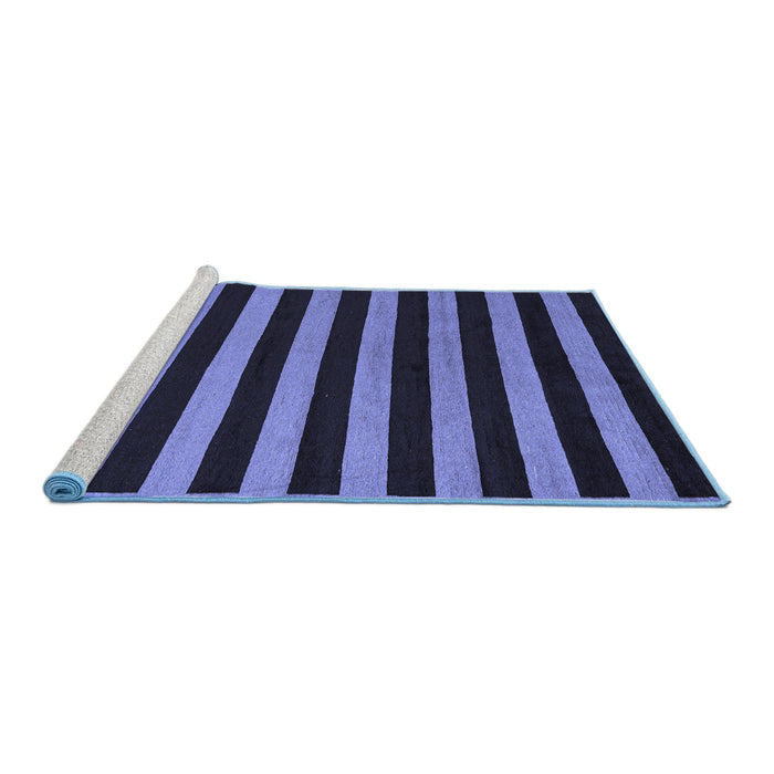 Sideview of Machine Washable Abstract Blue Modern Rug, wshabs5283blu