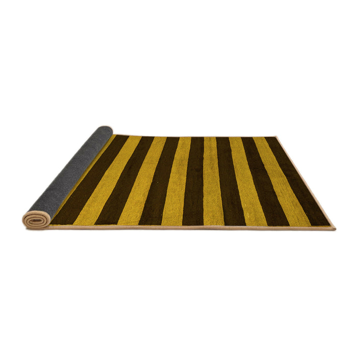 Sideview of Abstract Yellow Modern Rug, abs5283yw