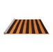 Sideview of Machine Washable Abstract Orange Modern Area Rugs, wshabs5283org