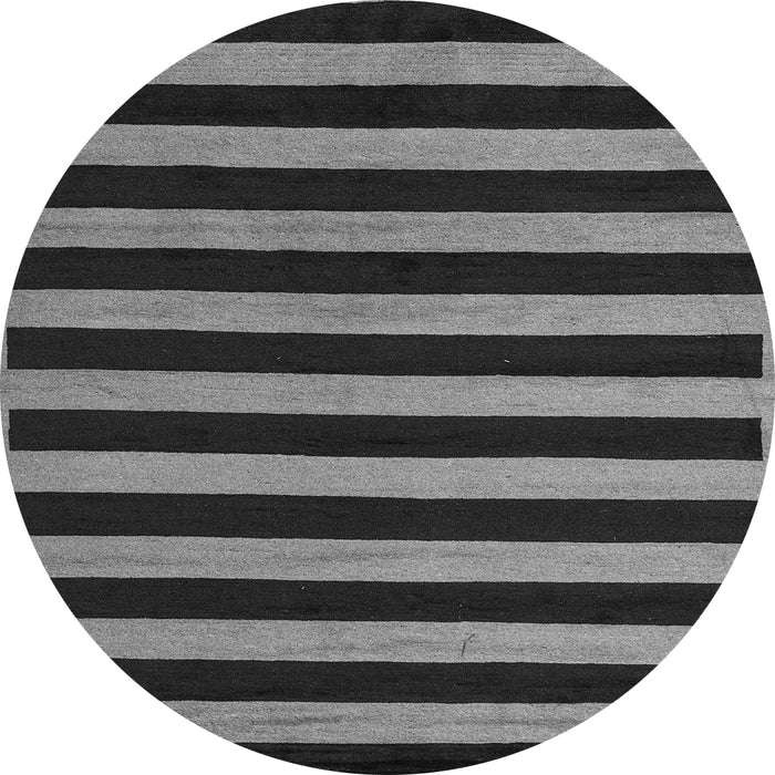 Round Abstract Gray Modern Rug, abs5283gry